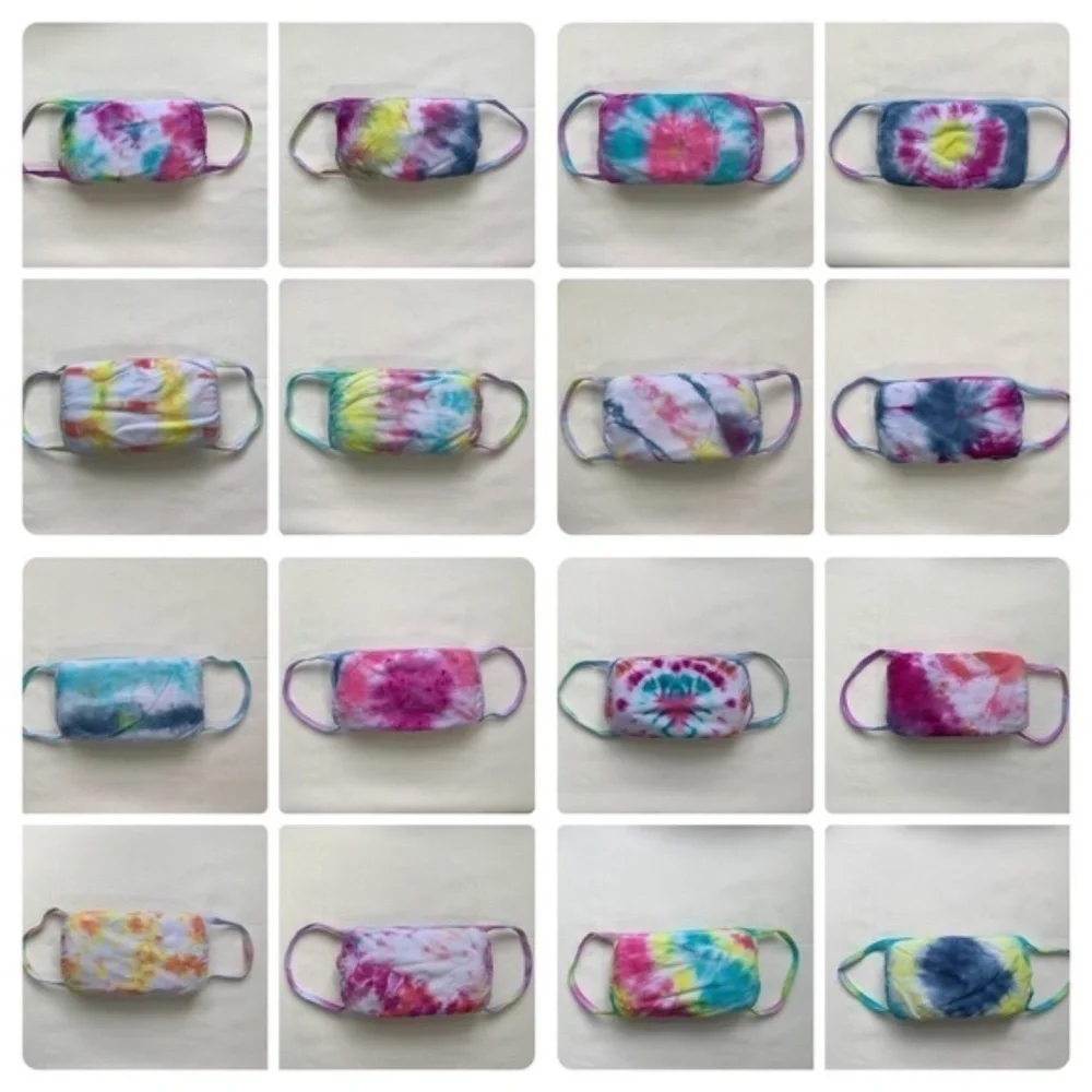 New Homemade Tie-Dye Face Masks - 3 Masks